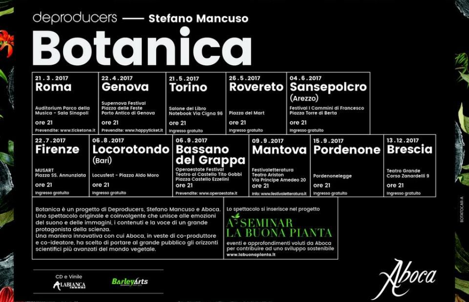 NUOVE DATE PER IL TOUR “BOTANICA”