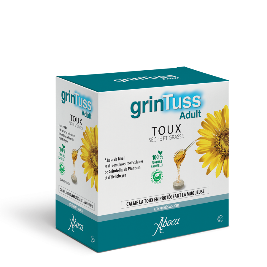 Aboca GrinTuss Adult Toux Sirop 128g - Toux Sèche et Grasse