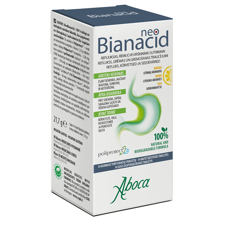 NeoBianacid 14 tabletės| Citrinų aromatas