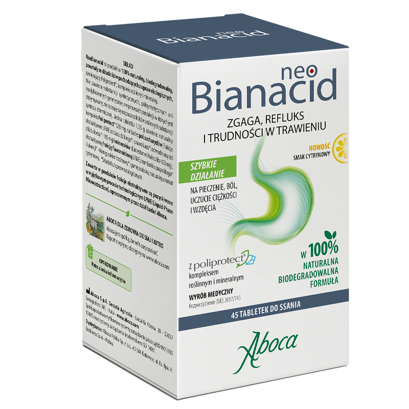 NeoBianacid 45 tabletek | Smak cytrynowy