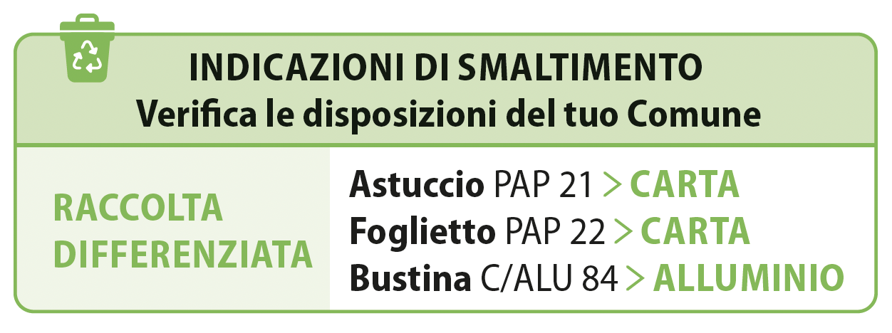 Tabelle carta vetro plastica alluminio