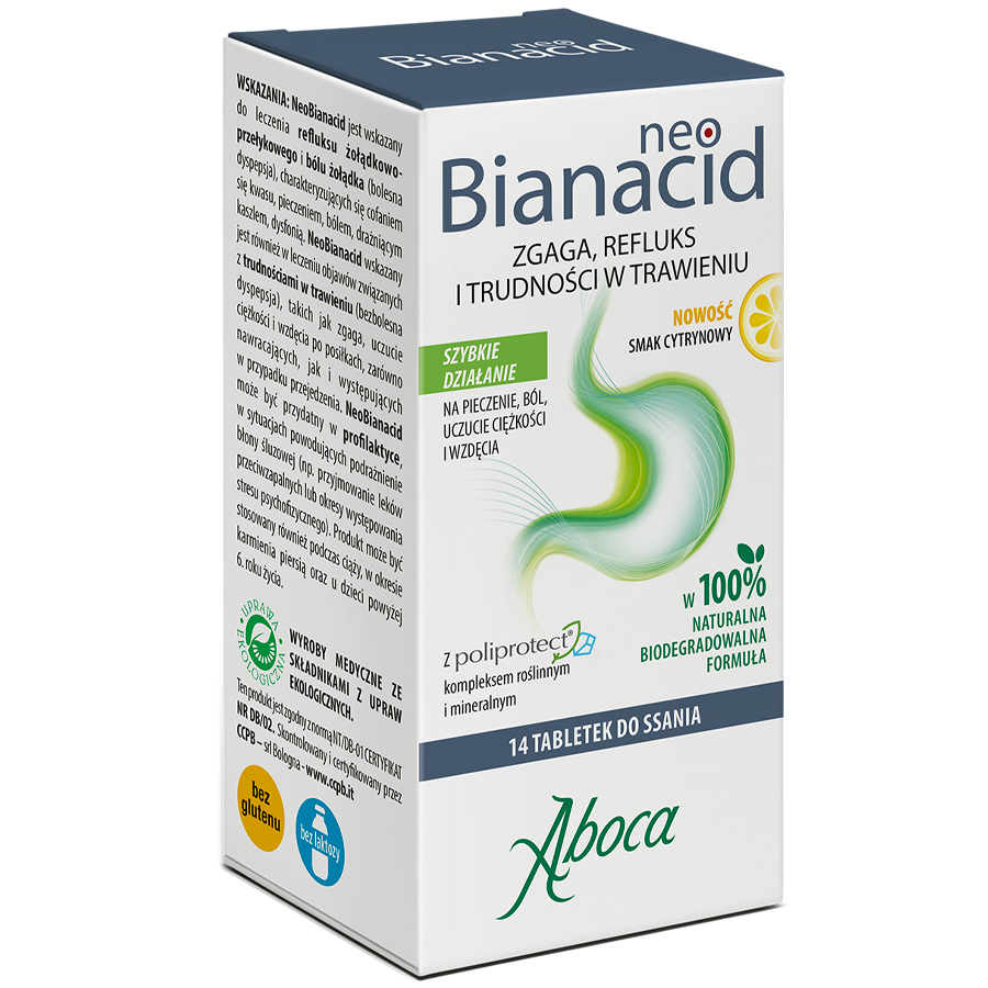NeoBianacid 14 tabletek | Smak cytrynowy