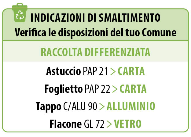 Indicazioni di smaltimento